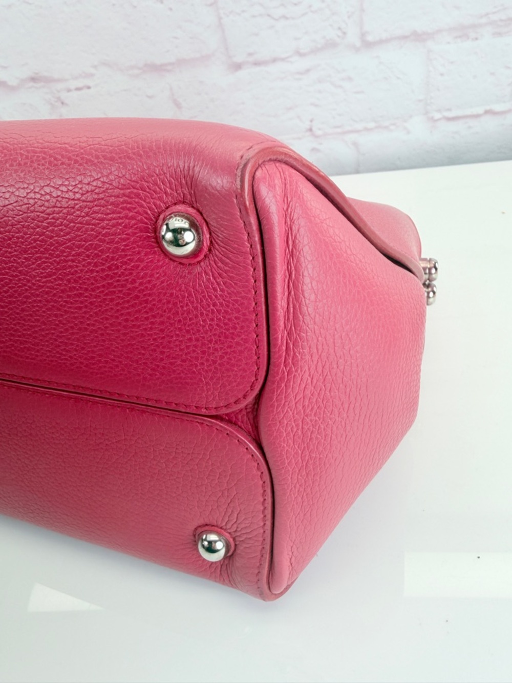 Christian Dior Open Bar Pink Leather Tote Handbag - Picture 10 of 15